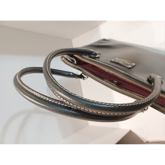 Kate Spade Black Leather Wellesley Martine Shoulder Bag Large Corpcore Business - Picture 8 of 14